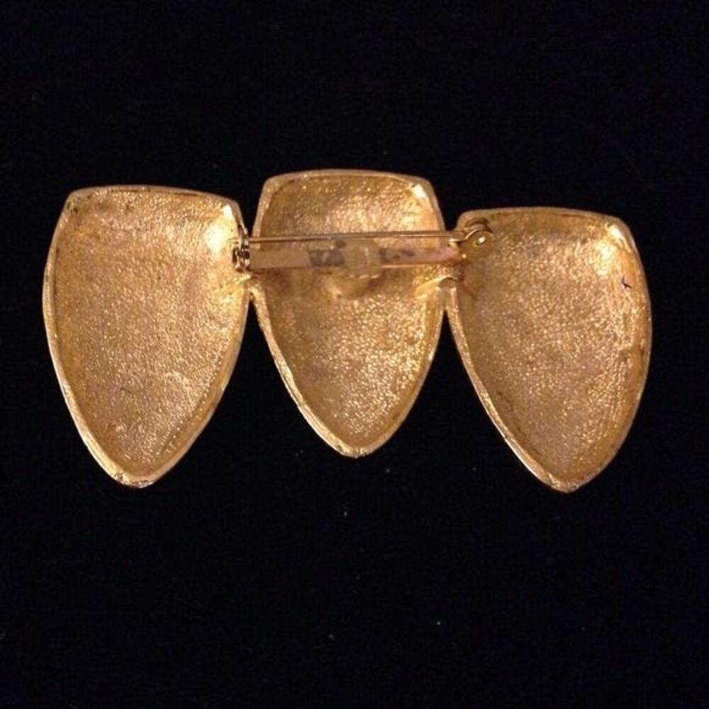 Gold 3 Face Pin 3" wide. - Picture 4 of 4